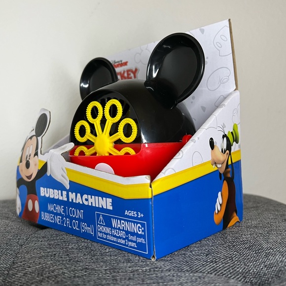 Disney Junior Mickey Mouse Bubble Machine with Bubbles Ages 3+ NEW - Picture 2 of 7
